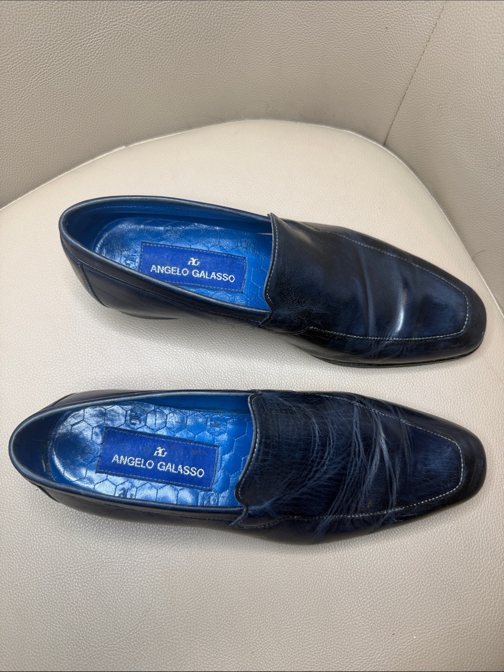 Angelo Galasso Men’s Brown Leather Loafers – Size EU 41 - Picture 2 of 9